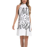 Robe évasée Les chats dirigent le monde