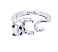 Bague chat à longue queue en argent - Bijoux | La boutique du Maine Coon