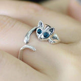 Bague chat aux yeux bleus - Bague | La boutique du Maine Coon