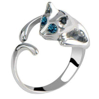 Bague chat aux yeux bleus - Bague | La boutique du Maine Coon