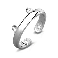 Bague chat pattes et oreilles de chat plaqué or - Resizable