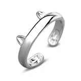 Bague chat pattes et oreilles de chat plaqué or - Resizable