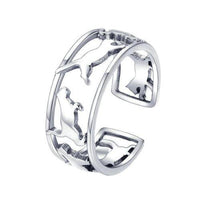 Bague chats joueurs en argent 925 - Bijoux | La boutique du Maine Coon