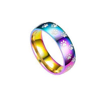 Bague fantaisie pattes de chat arc en ciel - Bague | La boutique du Maine Coon