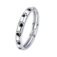 Bague pattes de chat en argent - Bijoux | La boutique du Maine Coon