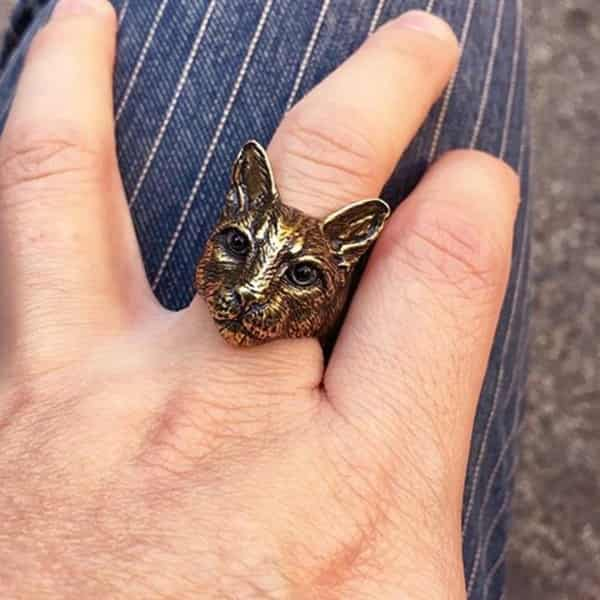 Bague t te de chat La boutique du Maine Coon