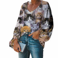 Blouse large chatons Maine Coon - chatons Maine Coon / S -