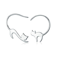 Boucles d’oreilles chat en argent - 925 Sliver - Boucles d 