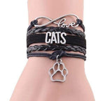 Bracelet chat Amoureux des chats pour Homme - Bracelets | La boutique du Maine Coon