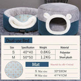 Couchage chat modulable - Blue Bed and Mat / S 40x40x31cm - 