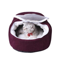 Coussin de couchage pour chat douillet - Burgundy /