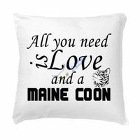 Coussin Maine Coon "All you need is a Maine Coon" Exclusif - Coussins | La boutique du Maine Coon