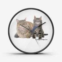 Horloge murale silencieuse à quartz Maine Coon - Montre | La boutique du Maine Coon
