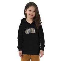 Sweat à capuche écologique pour enfants Maine Coon - Noir / 