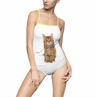 Maillot de bain une pièce Maine Coon - Jaune / M - Maillots