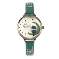 Montre chat dans la lune pour femme - Montre | La boutique du Maine Coon