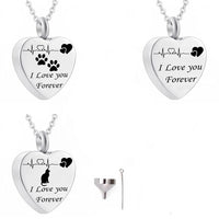 Pendentif de crémation pour chat I Love You Forever -