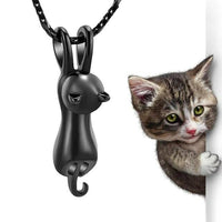 Pendentif urne funéraire en forme de chat - Noir - Urnes 