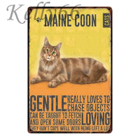 Plaque métal décorative chat Maine Coon | La boutique du Maine Coon