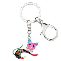 Porte-Clefs avec chat en émail | La boutique du Maine Coon