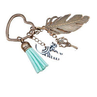 Porte-clefs décoratif avec plume, chat | La boutique du Maine Coon