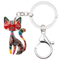 Porte-clefs emaillé avec un chat - Porte-clefs | La boutique du Maine Coon