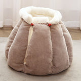 Couchage cachette chaud pour chat - Abricot / S 47x35cm - 