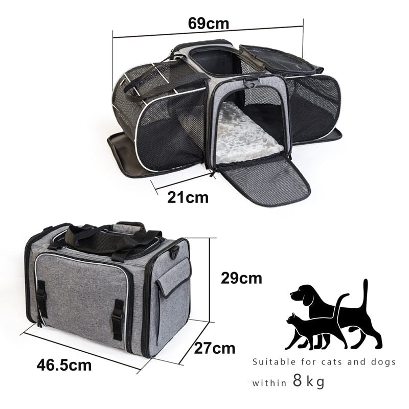 Sac Extensible Sac Voyage Pour Chat Sac De Transport Pour Chat