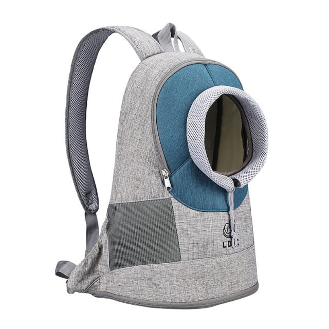 Sac ventral de transport pour chat M 27x20x37cm Bleu