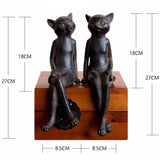 Statue chats en résine 27 cm - Statue | La boutique du Maine Coon