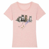 T-shirt 4 chatons Maine Coon - Rose / XS - T-shirt