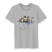 T-shirt 4 Chatons Maine Coon - Gris / S - T-shirt