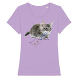 T-shirt chaton Femme Maine Coon - Lavande / XS - T-shirt