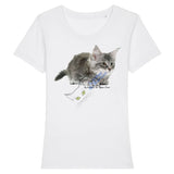T-shirt chaton Femme Maine Coon - Blanc / XS - T-shirt