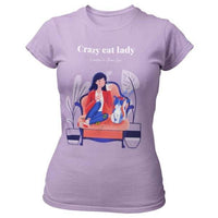 T-shirt Crazy cat lady sur un canapé - T-shirt
