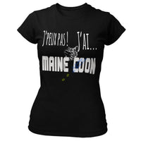 T-shirt Maine Coon J’peux pas j’ai Maine Coon Exclusif femme