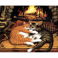 Tableau à peindre chats amoureux | La boutique du Maine Coon