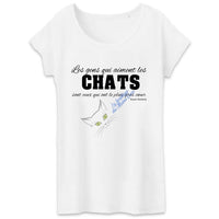 Tee Shirt Chat Exclusif pour femme - S / Blanc - T-shirt