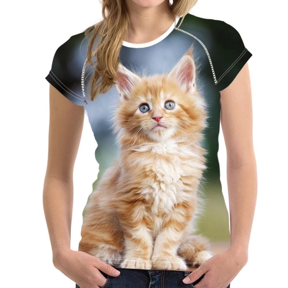 Tee shirt chaton Maine Coon femme La boutique du Maine Coon