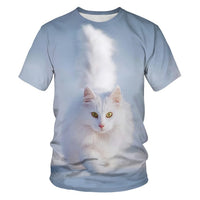 Tee Shirt Maine Coon blanc pour femme ou homme - F046 / S - 