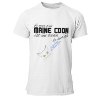 Tee Shirt Maine Coon Coeur de Maine Coon pour homme Exclusif