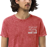T-shirt en jean Love & Maine Coon - Rouge / S - Hauts