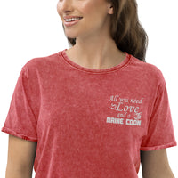 T-shirt en jean Love & Maine Coon - Rouge / S - Hauts