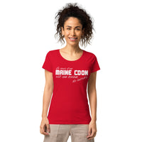 T-shirt éco-responsable femme Coeur de Maine Coon - Rouge /