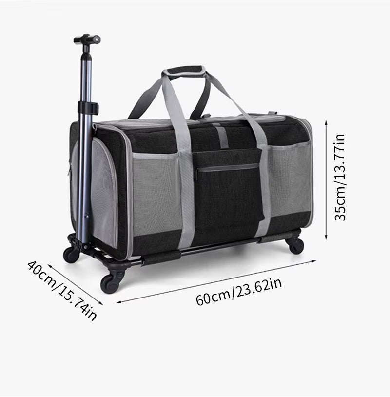 Sac de transport à roulette pour chat