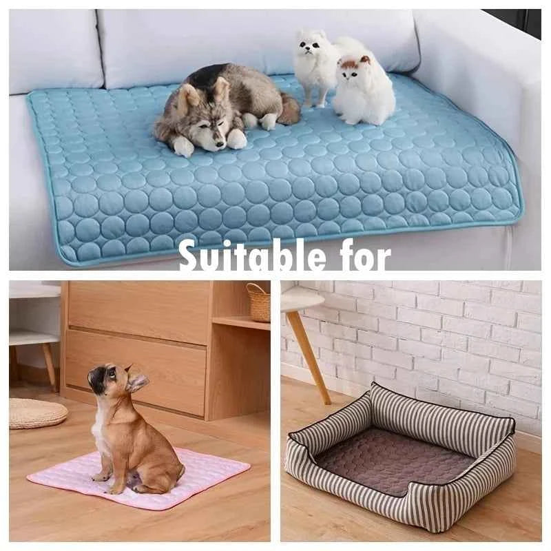 Tapis rafraîchissant pour chien, lit d'été pour animaux de compagnie, extra large pour petits et grands chiens, accessoires pour animaux, couverture durable pour chat, coussin de glace pour chat, couverture pour canapé