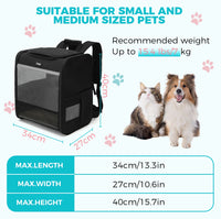 Sac à dos de transport pour chat porté sur le dos