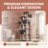 Arbre à Chat Tocumen 215 cm | XXL Premium Multi-Niveaux