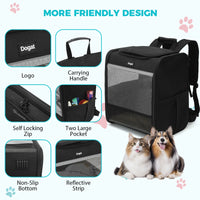 Sac à dos de transport pour chat coloris noir