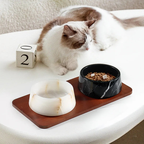 Gamelle en marbre pour chat